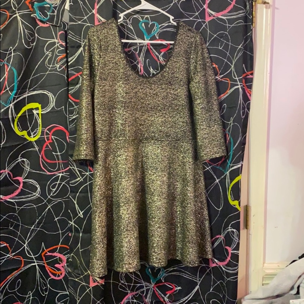 Gold shimmer dress